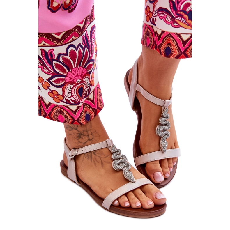 Step in style Sandály Model S.Barski KV-5541-42 Béžové - Krok ve velkém stylu béžový