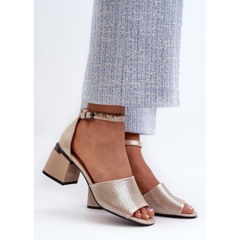 Step in style Sandály Model Horissa 62114 Gold - Krok ve velkém stylu žluť