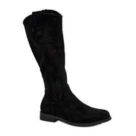 Step in style Model S.Barski HY66-139 Černé kozačky - Krok ve stylu černý