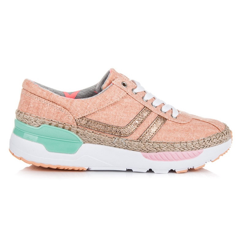 Kylie Šněrovací tenisky, espadrilky růžový