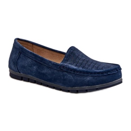Step in style Mokasíny Model S.Barski LR755 Navy - Krok ve velkém stylu