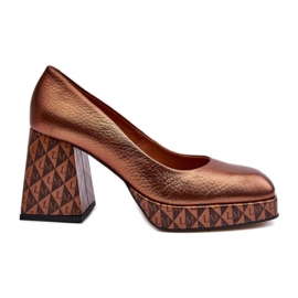 Step in style Lodičky Model Laura Messi 259/819-821 Copper - Krok ve velkém stylu hnědý