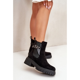 Step in style Boty Model Bervena SZ103 Black - Krok ve velkém stylu černý