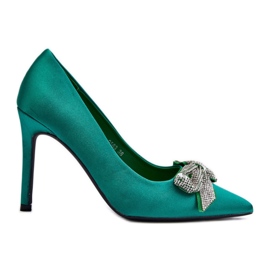 Step in style Vysoké podpatky Model Fairine 9563 Green - Krok ve velkém stylu zelená