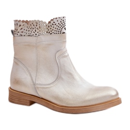 Step in style Boty Model Lewski 3624 Gold Rubbed - Krok ve velkém stylu žluť