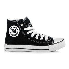 New Age Svázané vysoké tenisky černý