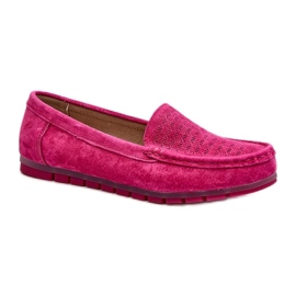 Step in style Mokasíny Model S.Barski LR755 Fuchsia - Krok ve stylu růžový