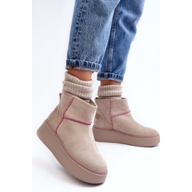 Step in style Sněhule Model Maciejka 06257-22 Světle béžová - Krok ve stylu béžový