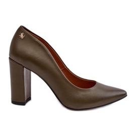 Elegantní dámské lodičky Laura Messi Dark Green zelený