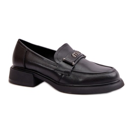 Vinceza Elegantní dámské černé mokasíny černá