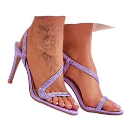 Elegantní sandály na vysokém podpatku Violet fialová