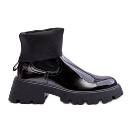 Chelsea boty Model Pavo DES925M Black Lakier - Step in style černý