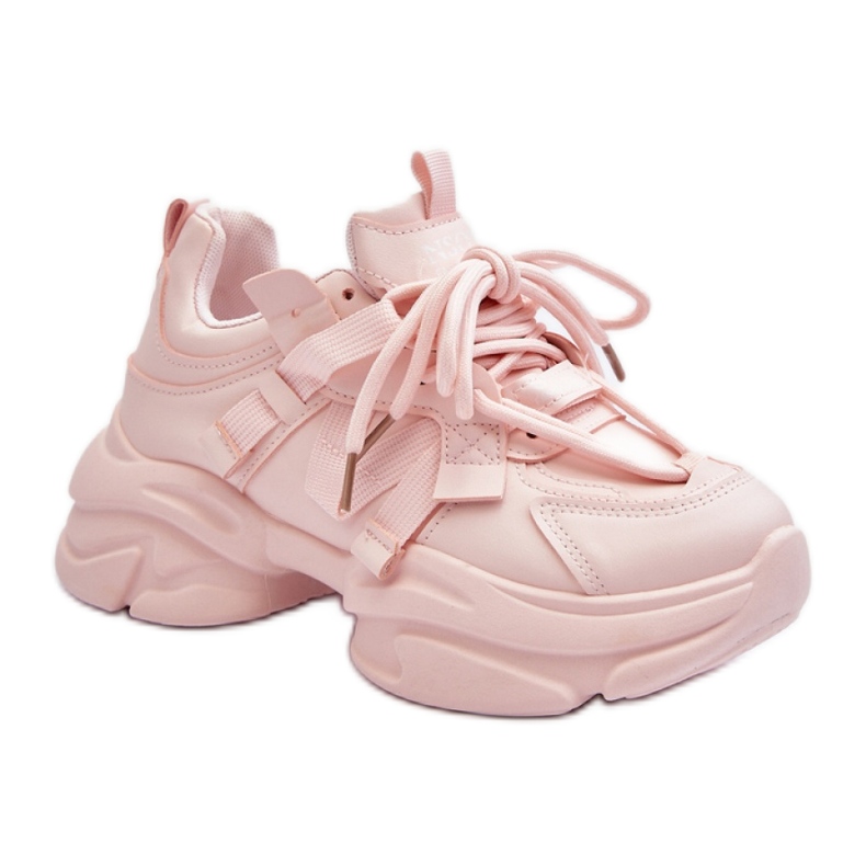 Růžové sportovní boty s masivní podrážkou růžový Růžové sportovní boty s masivní podrážkou růžový