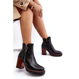 Step in style Boty Model Brittney 58103 Black - Krok ve velkém stylu černý