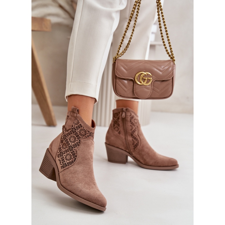 Step in style Boty Model S.Barski HY42-944 Hnědá - Krok ve stylu hnědý