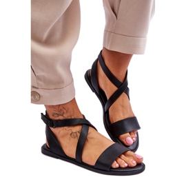 Dámské páskové sandály Big Star Black černý