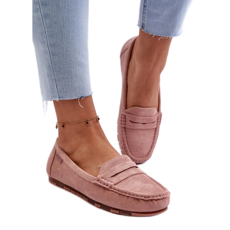 Dámské mokasíny Big Star Pink růžový Dámské mokasíny Big Star Pink růžový