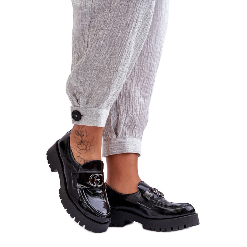 Černé lakované boty pro ženy černá Černé lakované boty pro ženy černá