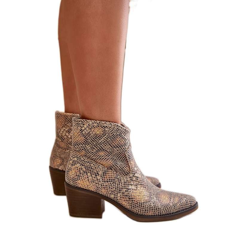 Dámské kovbojské boty Gold Snake vícebarevný
