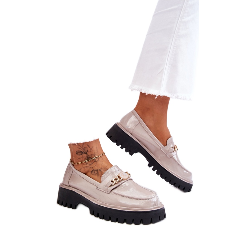 Step in style Mokasíny Model Ronin MR-X351 Světle šedá - Krok ve stylu