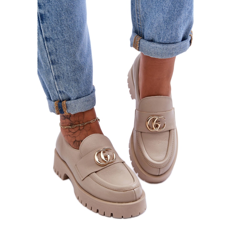 Step in style Boty Model Rosefalls 20153 Béžová kůže - Krok ve stylu béžový