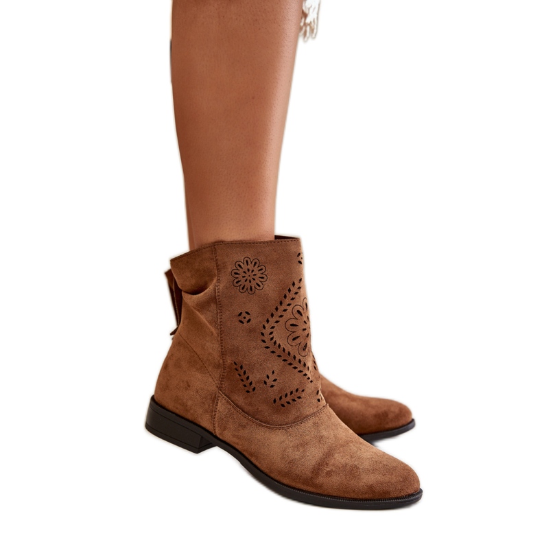 Step in style Kozačky Model Irinette MAM65-106 Brown - Krok ve velkém stylu hnědý