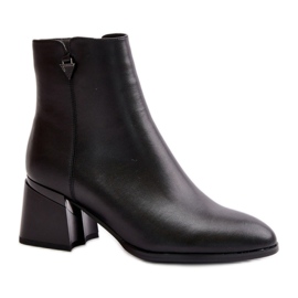 Step in style Boty Model Vinceza 77106 Black Leather - Krok ve stylu černý