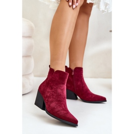 Step in style Boty Model Virtris RQ491 Bordo - Krok ve velkém stylu červený