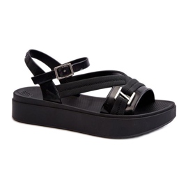 Step in style Sandály Model Zaxy LL285064 Black - Krok ve velkém stylu černý