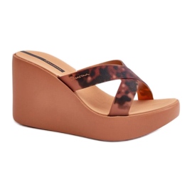 Step in style Sandálové žabky Model 83520 Ipanema High Fashion Slide Fem Brown - Krok ve stylu hnědý