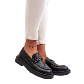 Step in style Mokasíny Model Keelana 24PB18-6885 Černá kůže - Krok ve stylu černý