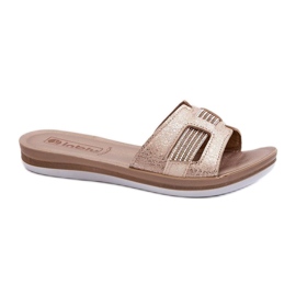 Step in style Sandálové žabky Model Inblu BA000050 Gold - Krok ve velkém stylu žluť