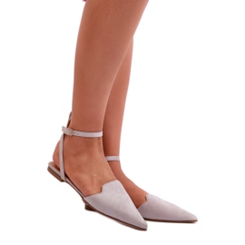 Step in style Balerínky Model Ellesara JH257P Šedé - Krok ve stylu šedá