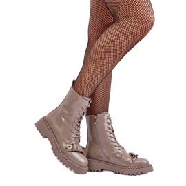 Step in style Boty Model S.Barski MR870-67 Beige Lakier - Krok ve stylu béžový