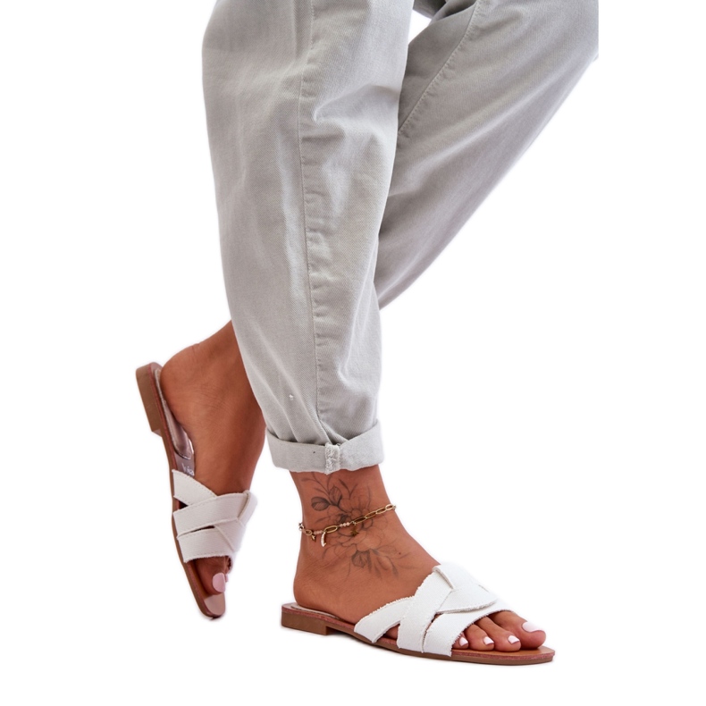 Step in style Sandálové žabky Model Aversa W-112 White - Krok ve velkém stylu bílý Step in style Sandálové žabky Model Aversa W-112 White - Krok ve velkém stylu bílý