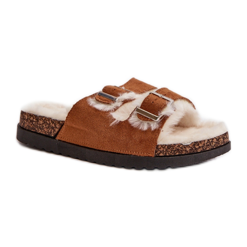 Step in style Pantofle Model Ezilena WSL-200 Camel - Krok ve velkém stylu hnědý
