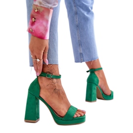 Step in style Sandály Model Merila LC-29 Green - Krok ve velkém stylu zelená Step in style Sandály Model Merila LC-29 Green - Krok ve velkém stylu zelená