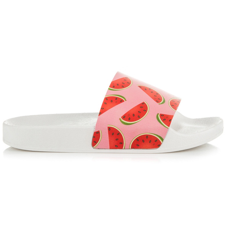 Vices Pantofle s melounem bílý červené růžový