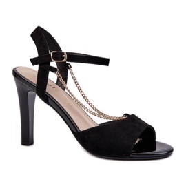 Step in style Sandály Model Sergio Leone SK925 Black - Krok ve stylu černý