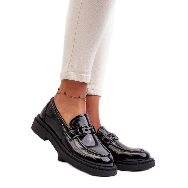 Step in style Mokasíny Model Keelana 24PB18-6886 Černý lak - Krok ve stylu černá