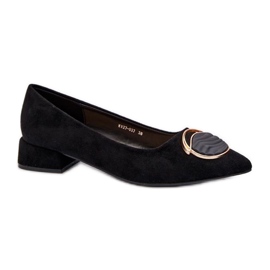Step in style Lodičky Model S.Barski KV27-037 Black Suede - Krok ve stylu černý