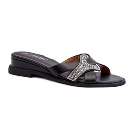 Step in style Sandálové žabky Model Asysa WD182 Black - Krok ve velkém stylu černý
