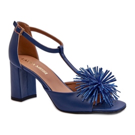 Step in style Sandály Model Laura Messi 2758 Navy - Krok ve velkém stylu