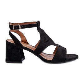 Sandály Model Eleriva N24-028 Black - Step in style černá Sandály Model Eleriva N24-028 Black - Step in style černá