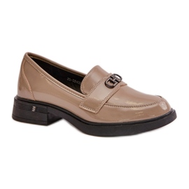 Step in style Mokasíny Model Vinceza 58409 Khaki lak - Krok ve stylu zelený