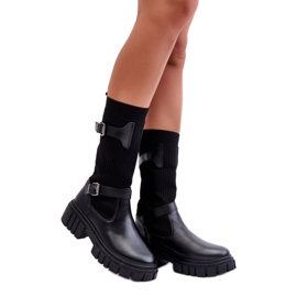Step in style Boty Model Abroze 55-80 Black - Krok ve velkém stylu černý