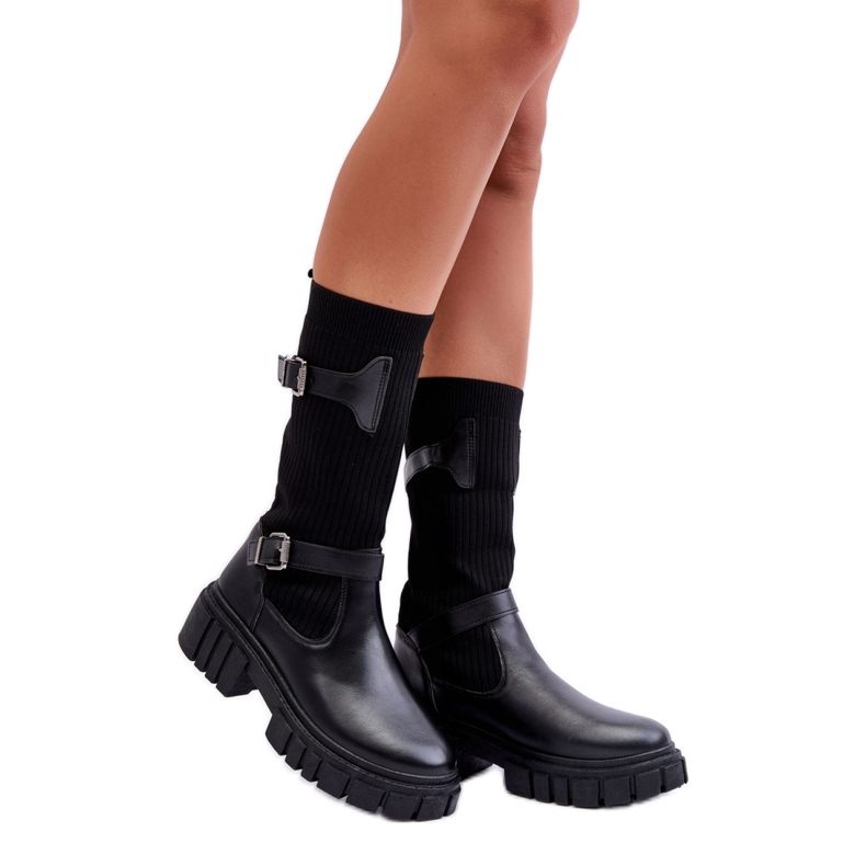 Step in style Boty Model Abroze 55-80 Black - Krok ve velkém stylu černá