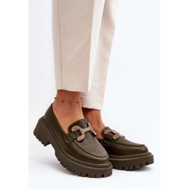 Step in style Mokasíny Model Gargi H8-309 tmavě zelená – krok ve stylu