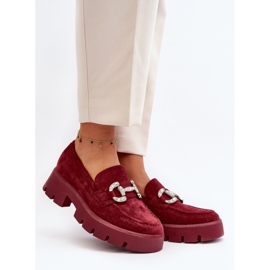 Step in style Mokasíny Model Ellise G422 Bordo - Krok ve velkém stylu červené