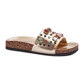 Step in style Sandálové žabky Model S.Barski MY122 Gold - Krok ve velkém stylu žluť